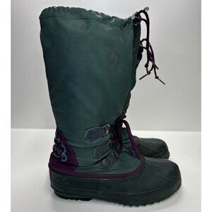 VTG 90s Sorel Womens Freestyle Tall Snow Boots Felt Liner Retro Gorpcore Sz 8